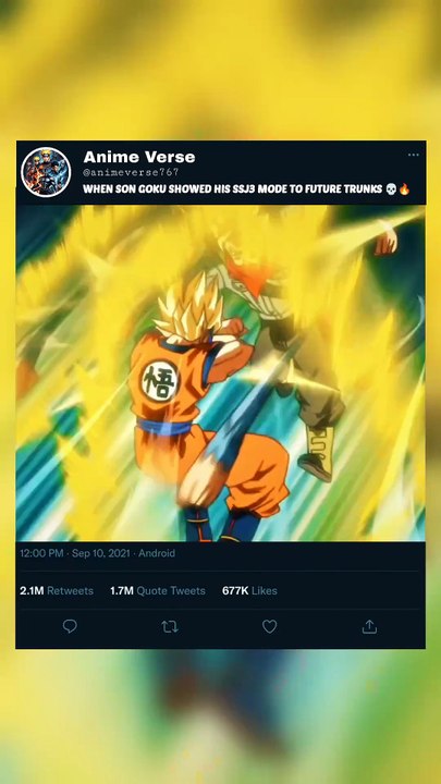 WHEN SON GOKU SHOWED HIS SSJ3 MODE TO FUTURE TRUNKS 💀🔥