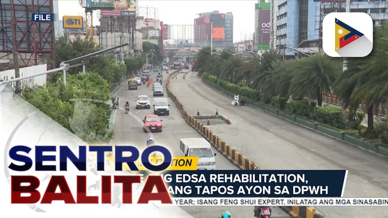 Phase 1 ng EDSA rehabilitation, halos 50% nang tapos ayon sa DPWH