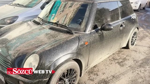 Tekirdağ'da yağmurla birlikte çamur yağdı