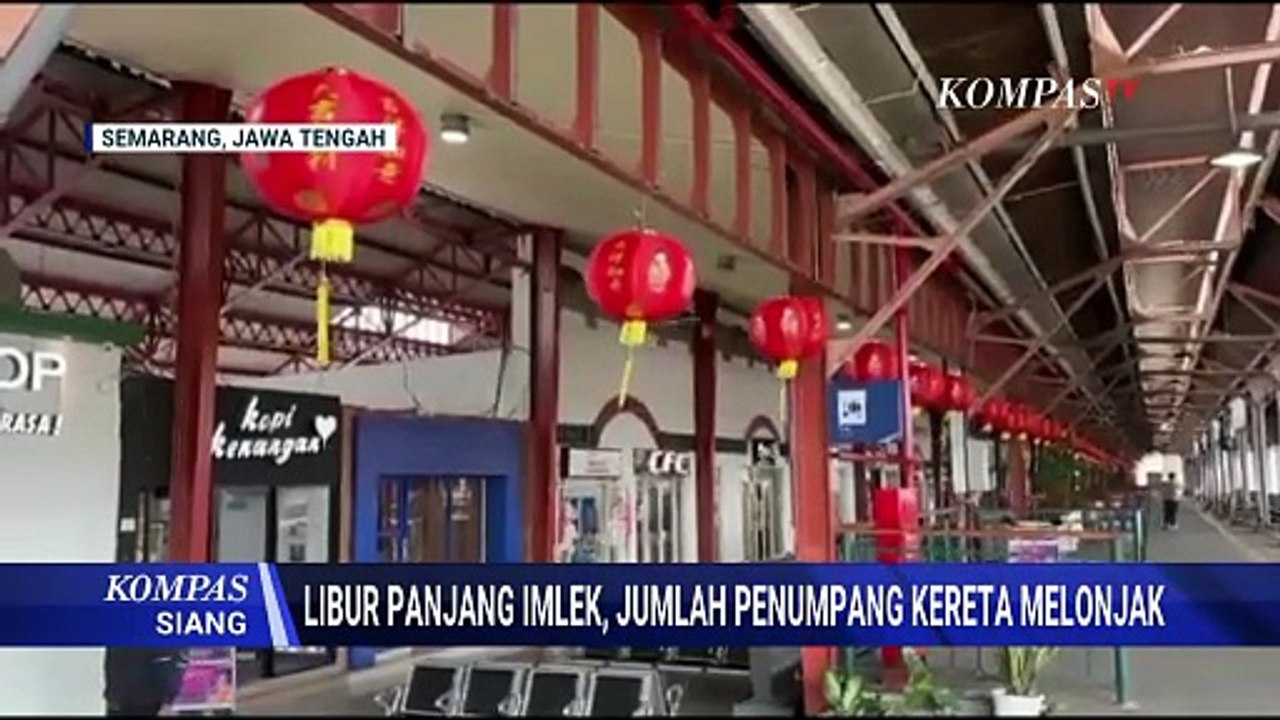 PT KAI Daop 4 Semarang Catat Lonjakan Penumpang Kereta di Libur Panjang Imlek | KOMPAS SIANG