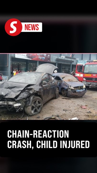 Woman driving EV crashes into three vehicles, f...