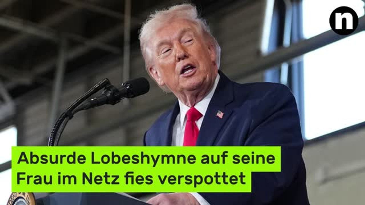 Donald Trump: Absurde Lobeshymne auf seine Frau im Netz fies verspottet