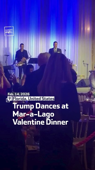 Trump Dances at Mar-a-Lago Valentine Dinner