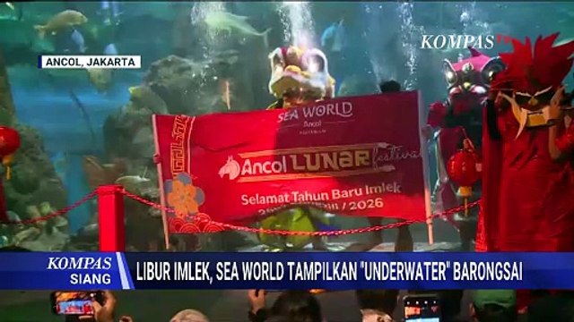 Pengunjung Padati Sea World Ancol, Saksikan Pertunjukan 'Underwater' Barongsai | KOMPAS SIANG