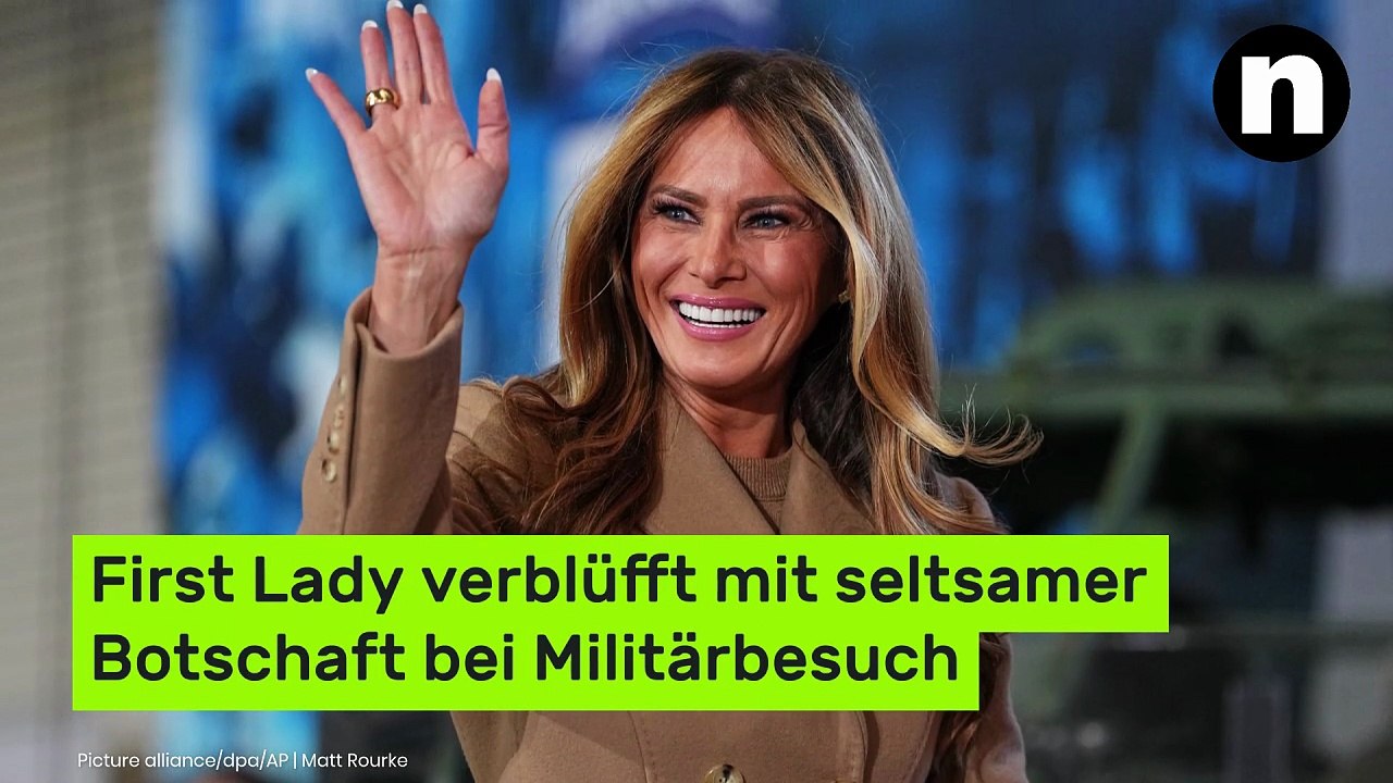 Melania Trump: First Lady verblüfft mit seltsamer Botschaft bei Militärbesuch