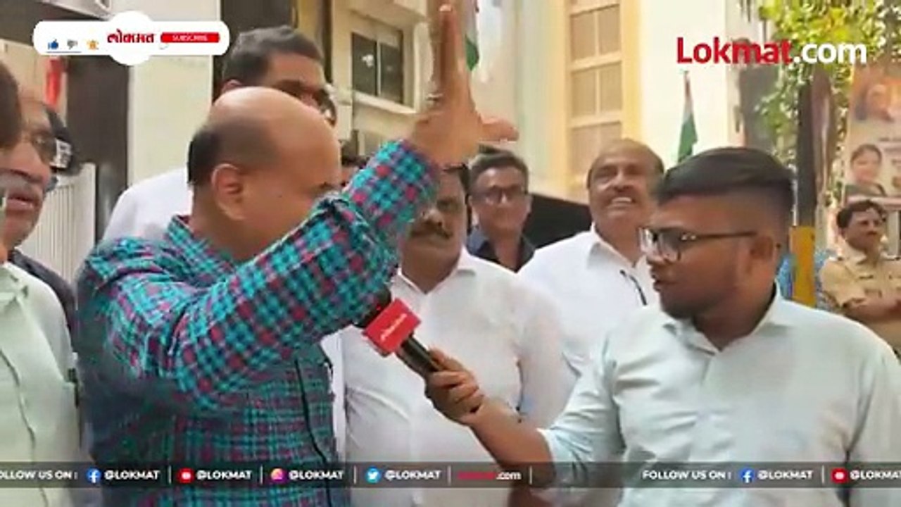 हर्षवर्धन सपकाळ यांच्या समर्थनात काँग्रेस कार्यालयाबाहेर कार्यकर्ते पेटले