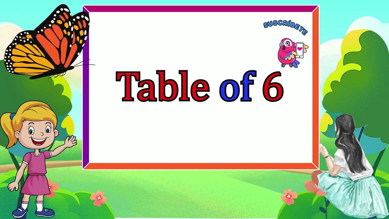 Table of 6  Multiplication Table of 6  6 ka Table  6 ka Pahada  Table of six