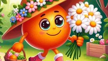 Orange Flower Baskit Walk – Cute Fruit Catwalk Show! 👜✨
