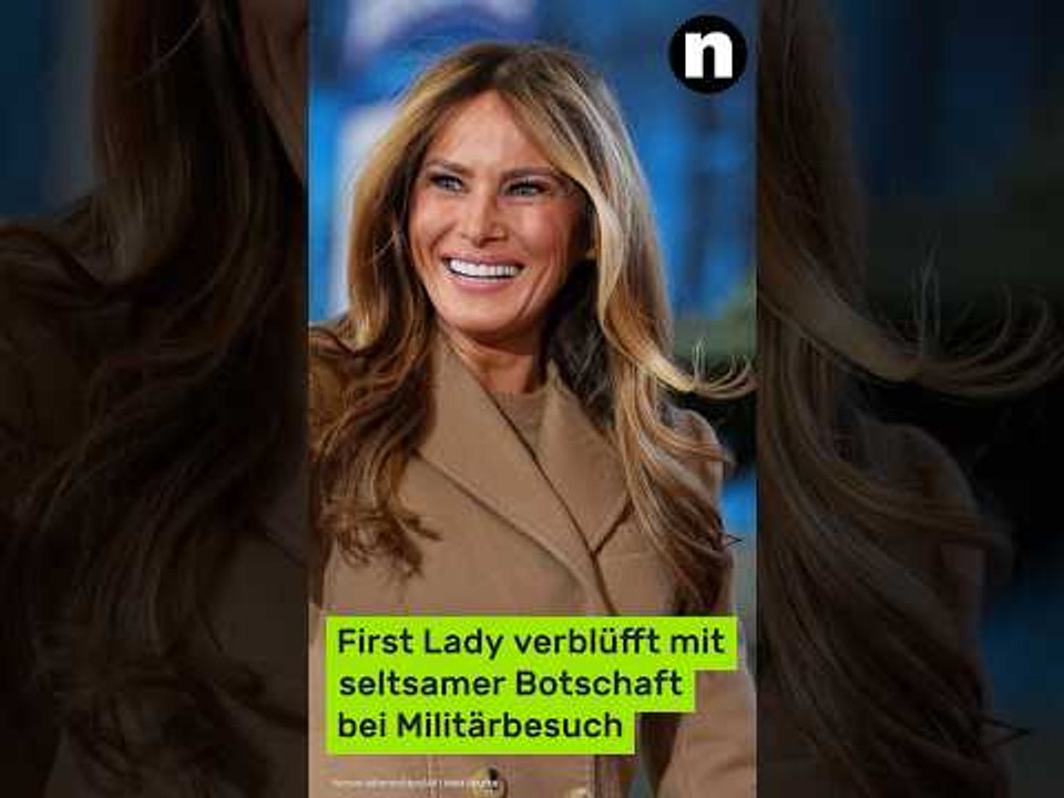 Melania Trump: First Lady verblüfft mit seltsamer Botschaft bei Militärbesuch