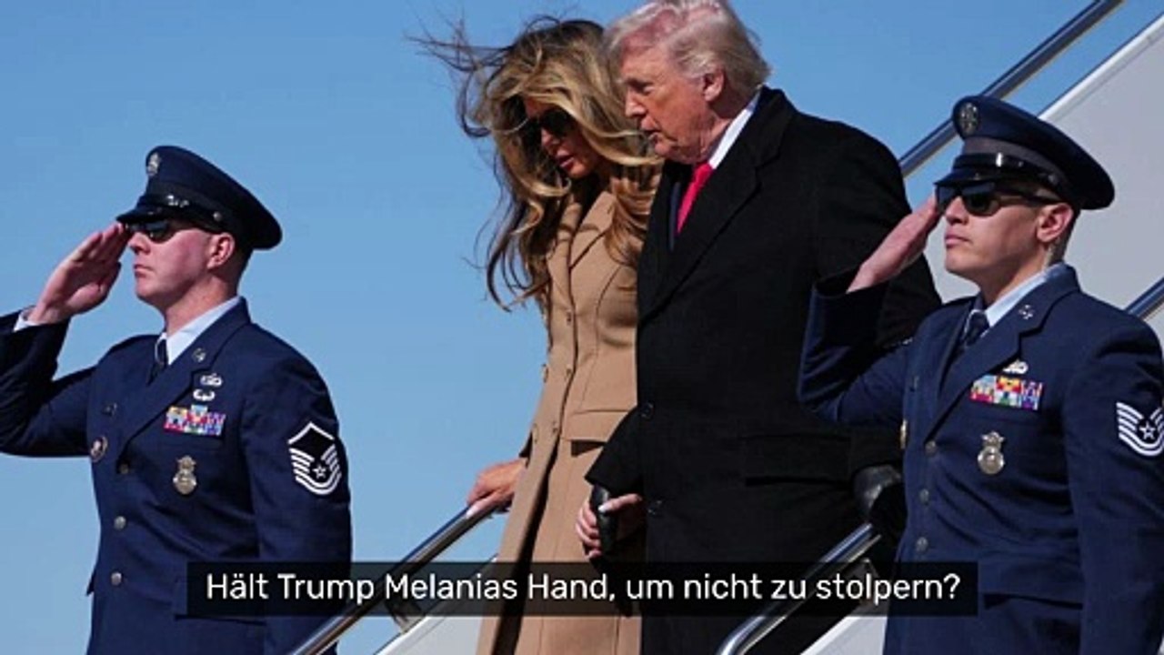 Donald Trump: Angst vor einer Stolper-Panne - jetzt hält er Melanias Hand