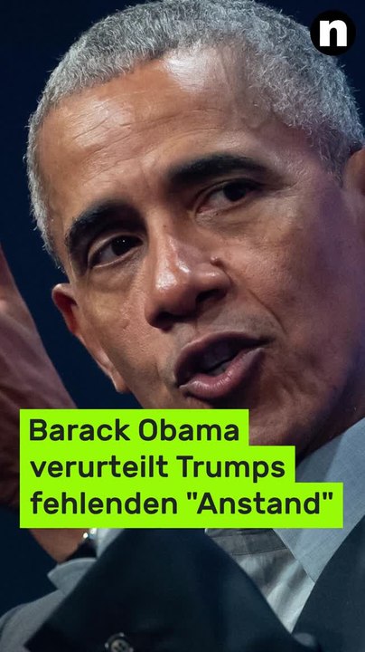 No Glomex Rassistisches Video: Schweigen gebrochen - Barack Obama verurteilt Trumps fehlenden 'Anstand'