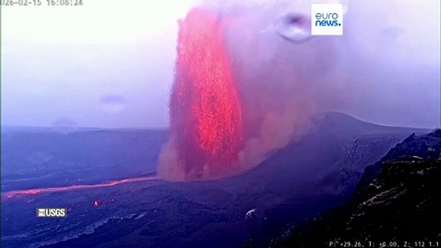 Hawaii's Kilauea volcano spews lava hundreds of meters into the air as it erupts again