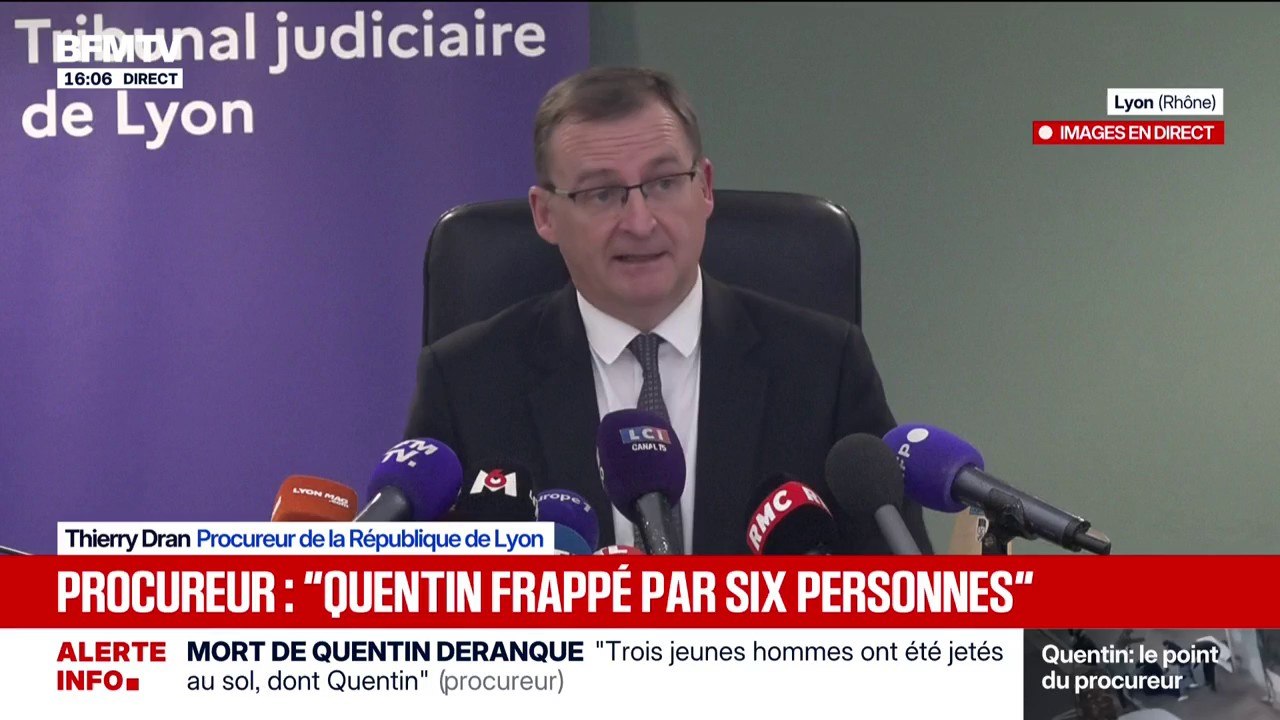 Mort de Quentin: "L'autopsie pratiquée ce matin montre des lésions à la tête", déclare le procureur de la République de Lyon