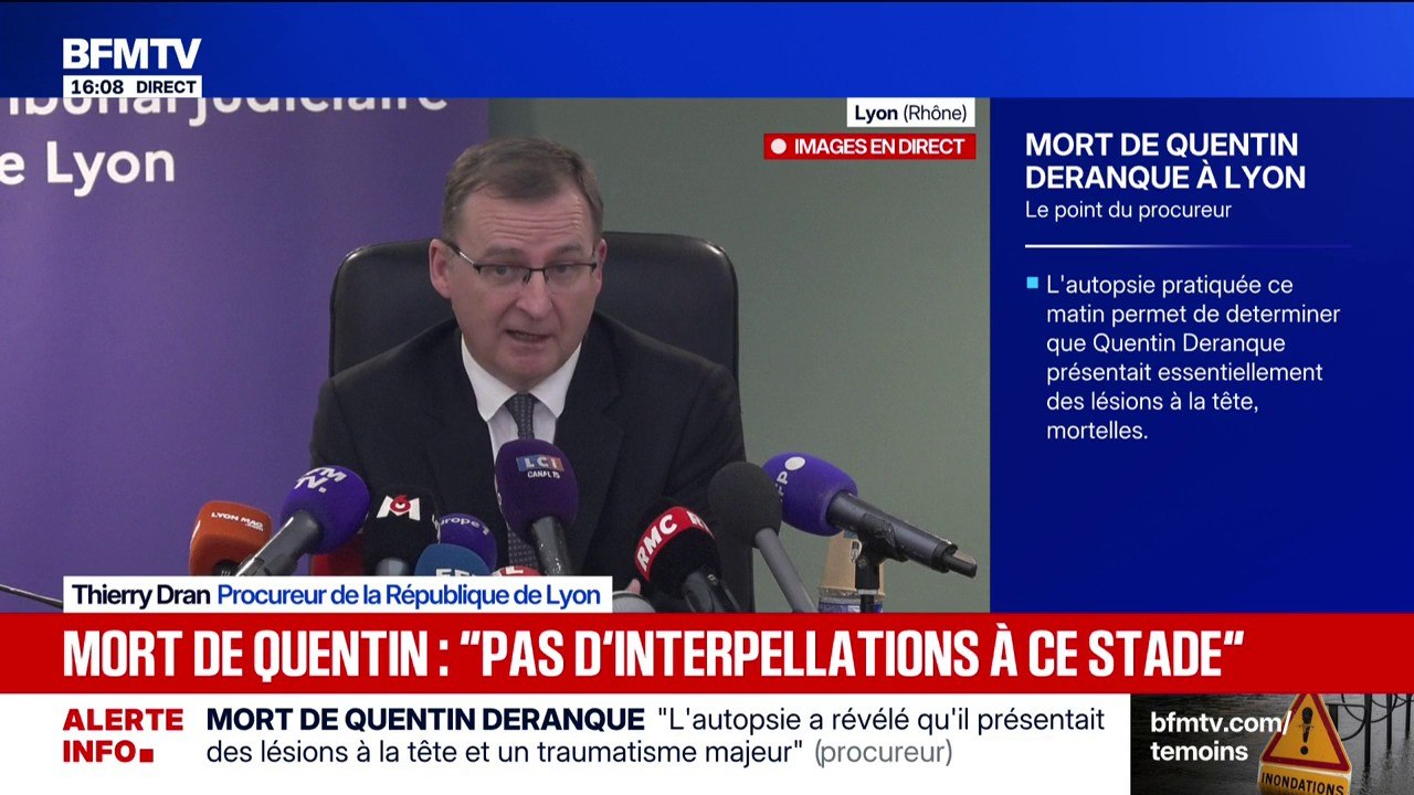 Mort de Quentin Deranque: le procureur de la République de Lyon annonce l'ouverture d'une enquête criminelle pour homicide volontaire