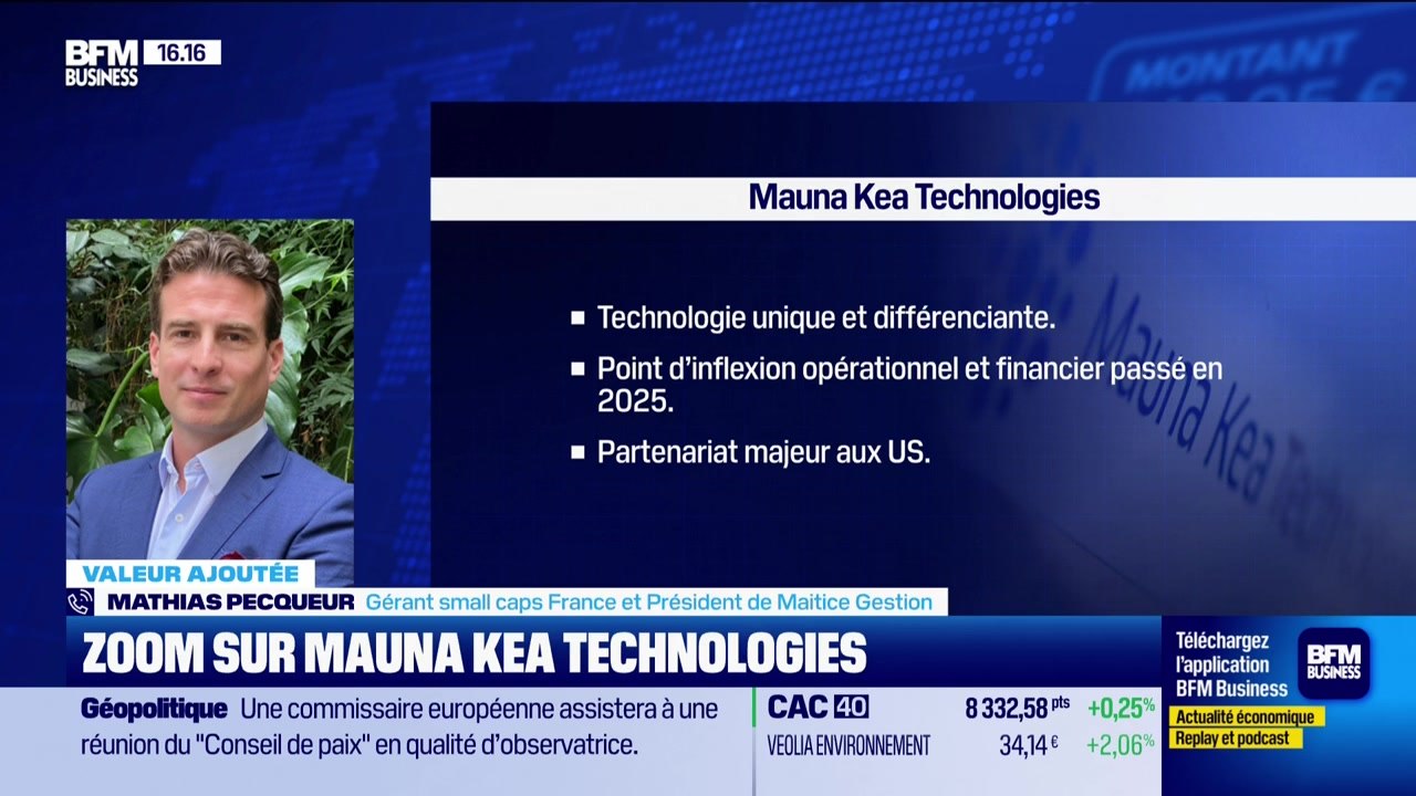 Valeur ajoutée : Ils apprécient Mauna Kea Technologies - 16/02