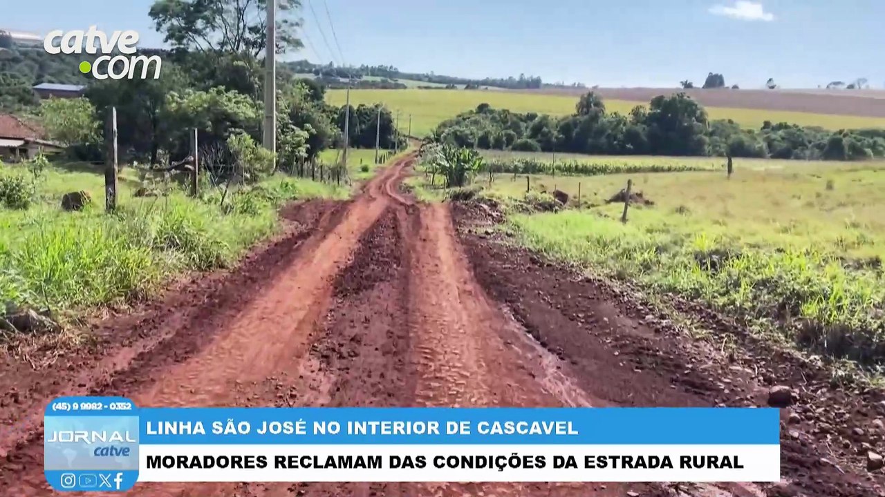 Moradores da zona rural de Cascavel denunciam condições críticas de estrada