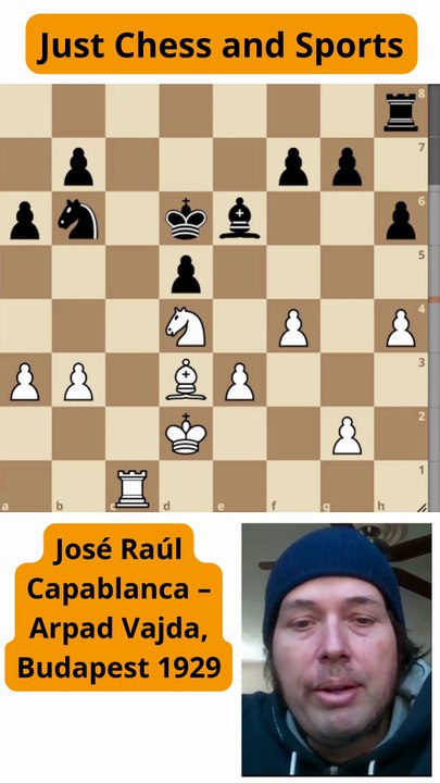 Capablanca vence a Vajda con un tenedor (1929)