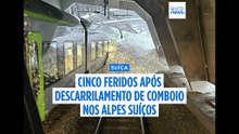 Comboio descarrila nos Alpes suíços durante alerta de avalanche e provoca cinco feridos