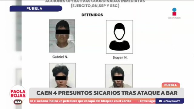 Caen 4 presuntos sicarios tras ataque a bar en Puebla | DPC con Paola Rojas