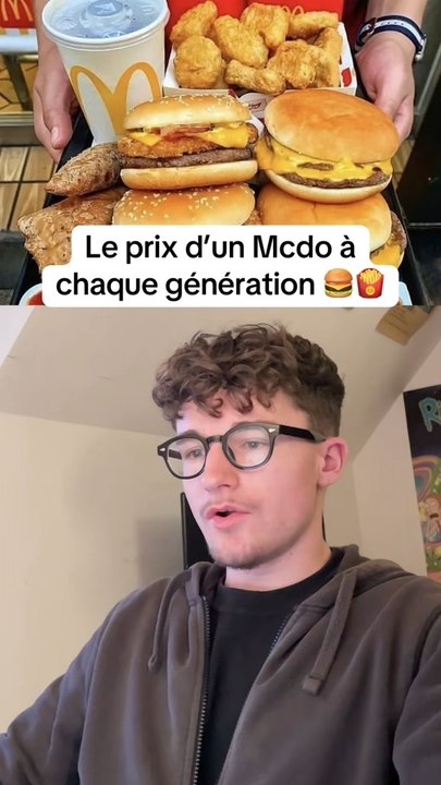 Le prix d’un mcdo selon les générations #mcdo