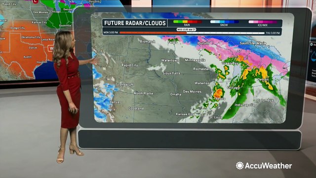 Midweek thunderstorms and winter weather on the way to the Midwest and Northeast