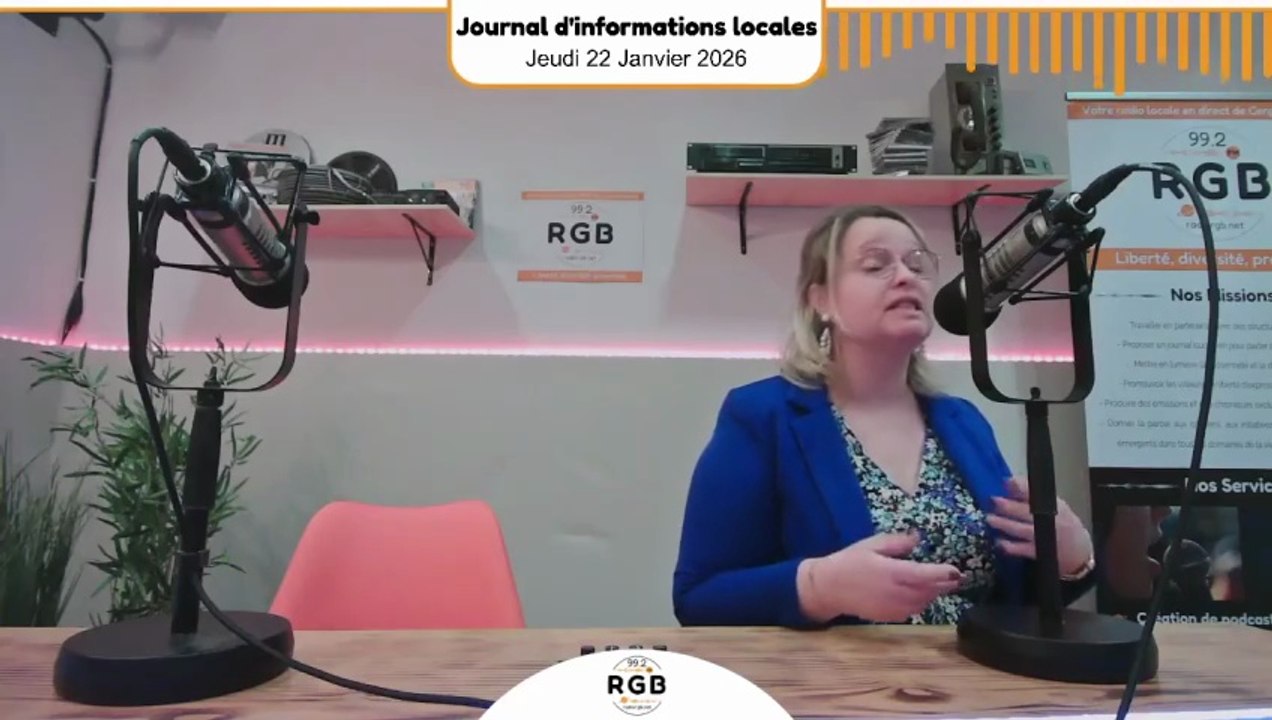 Journal d'informations locales - Jeudi 22 janvier 2026 - Radio RGB 99.2 FM [674210642443851]