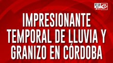 Impresionante temporal de lluvia y granizo causó destrozos en Córdoba