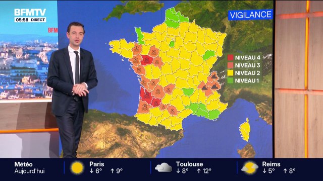 Des chutes de neige dans les Pyrénées, de la pluie dans l'ouest de l'Hexagone, des températures comprises entre 7et 13°C... La météo de ce mardi 17 février