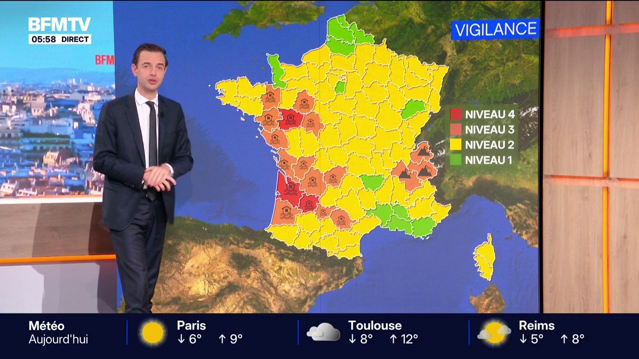 Des chutes de neige dans les Pyrénées, de la pluie dans l'ouest de l'Hexagone, des températures comprises entre 7et 13°C... La météo de ce mardi 17 février