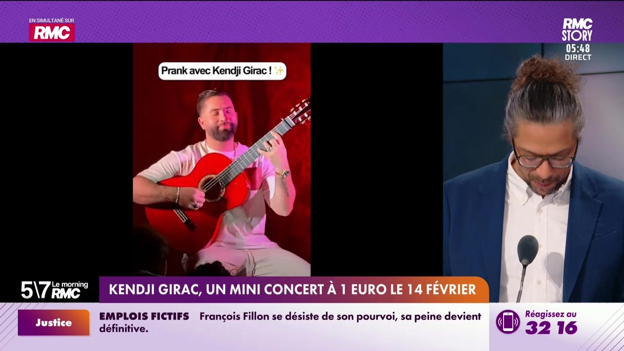 Le bonus RMC : Kendji Girac, un mini concert à...
