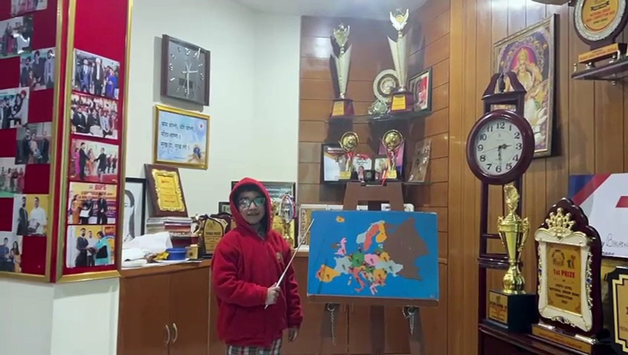 Our BIPS Student Exploring the Europe Map!