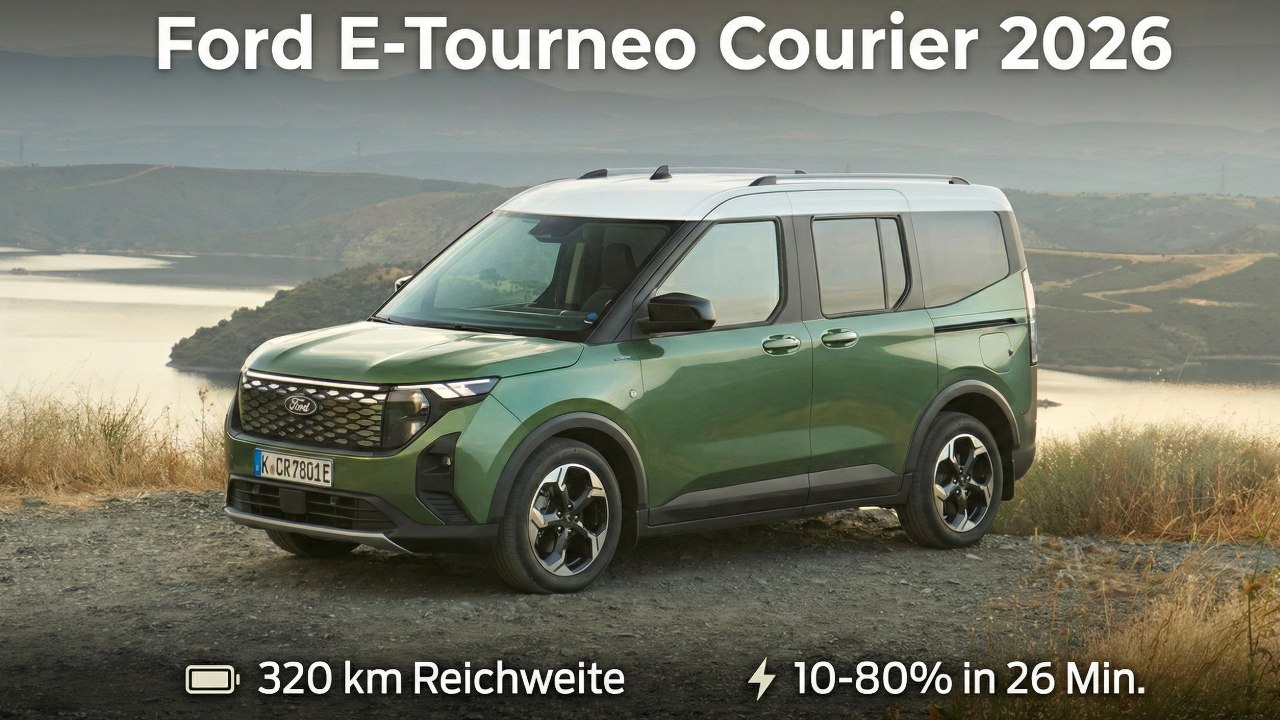 Ford E-Tourneo Courier 2026: Schnellladen im Check