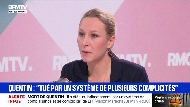 Mort de Quentin Deranque: La Jeune Garde est évidemment utilisée comme un service d'ordre informel par LFI, affirme Marion Maréchal