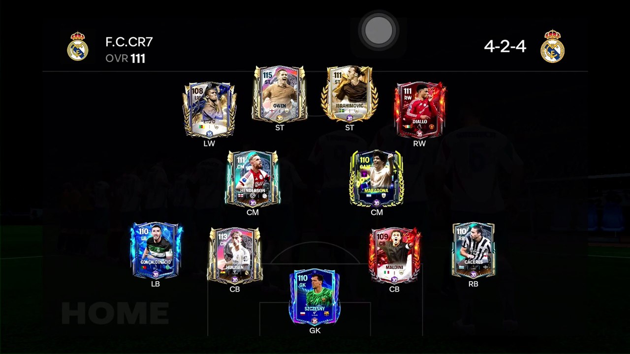 EA Sports FC 25 Mobile | Manager Mode | FC CR7 (Real Madrid) 4-0 Victory vs Team Italia