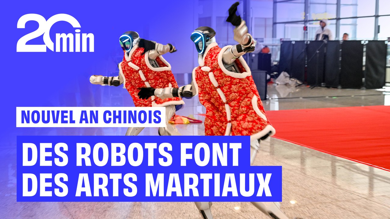 Des robots font des arts martiaux lors d'un gala du Nouvel An chinois