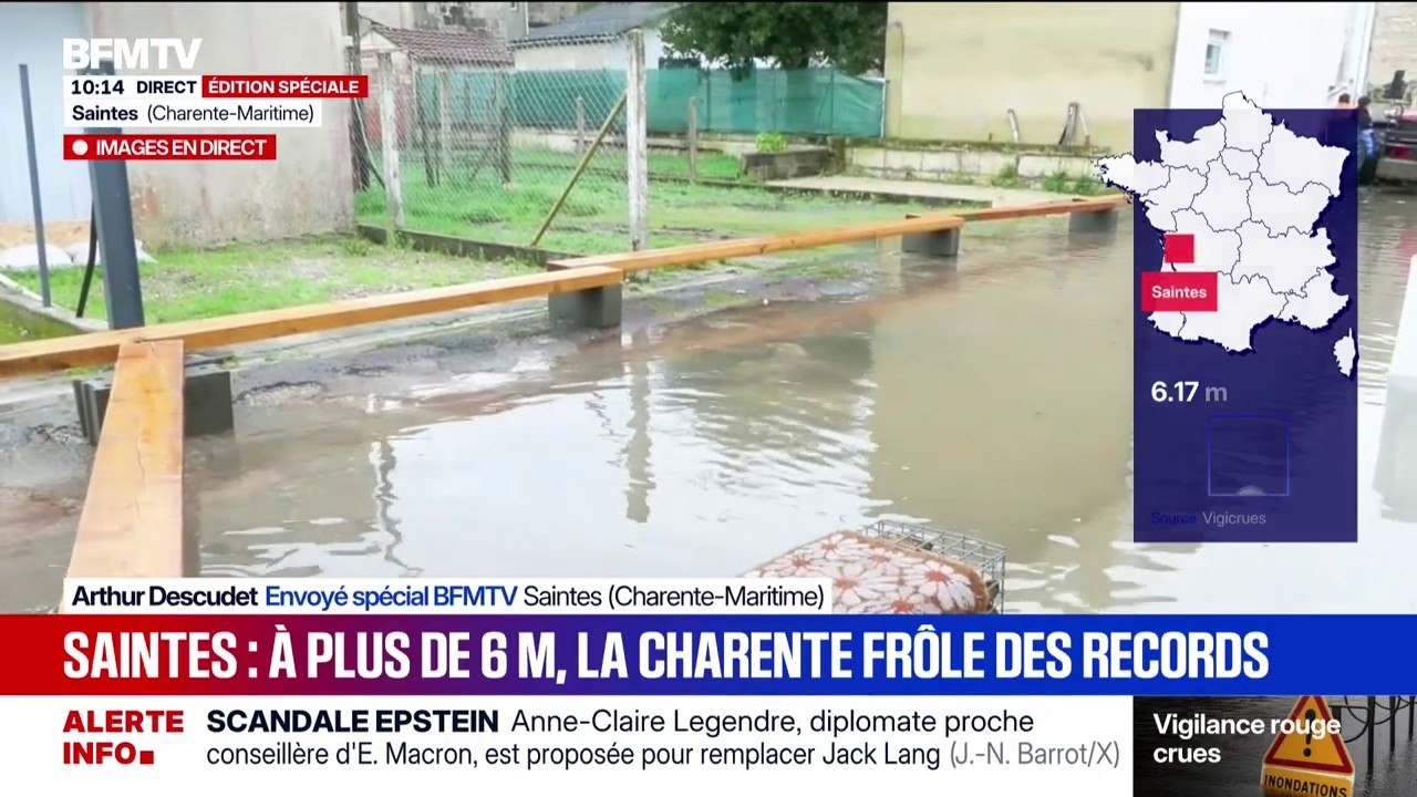 Crues en Charente-Maritime: la solidarité se met en place à Saintes