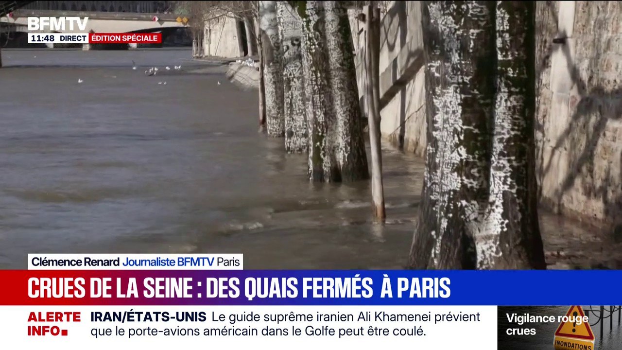 Crues de la Seine: certains quais fermés à Paris