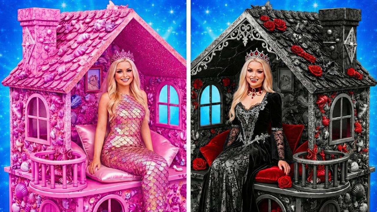 Sirène douce contre vampire gothique ✨ Défi de relooking de chambre DIY