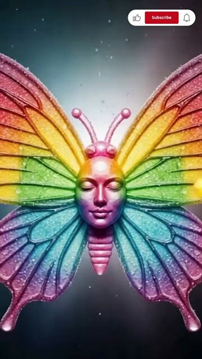 Butterfly candy is eating and dancing while singing 🤯 🎶