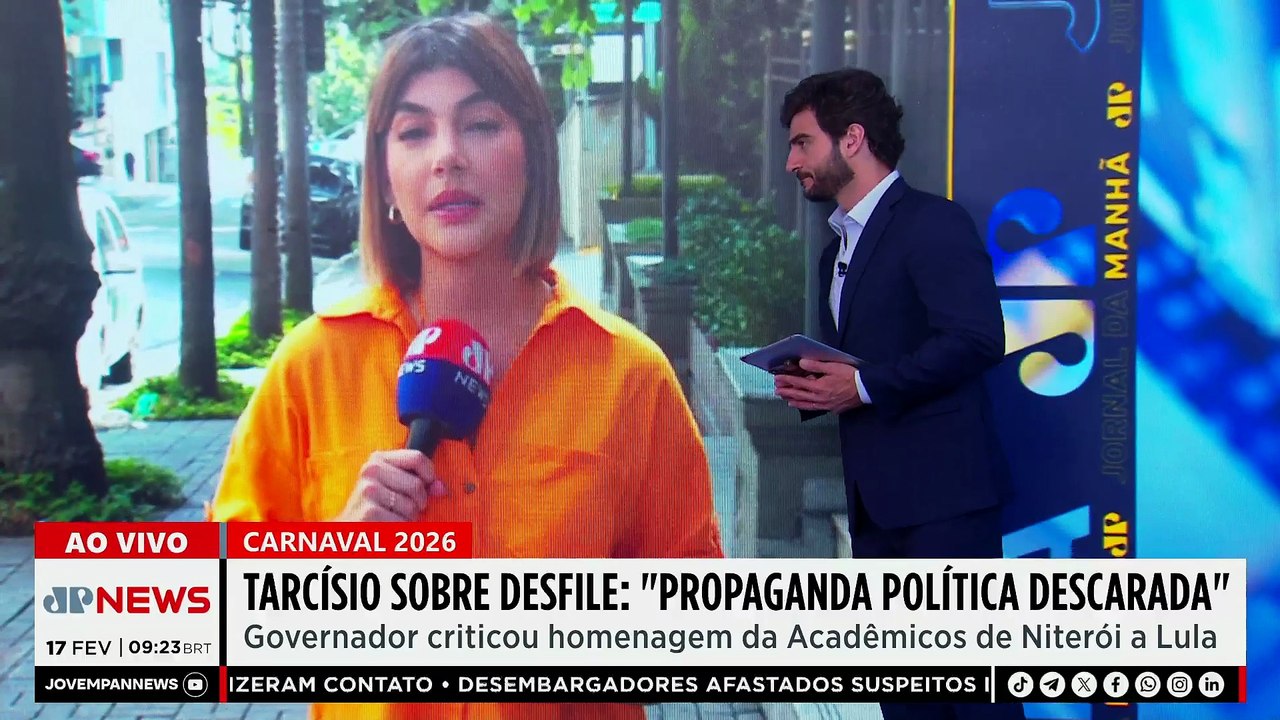 Tarcísio compara denúncias contra desfile pró-Lula com casos de Bolsonaro