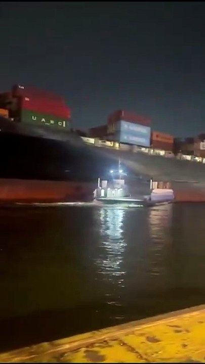 Vídeo mostra tripulantes pulando no mar instantes antes do impacto com navio no Porto de Santos