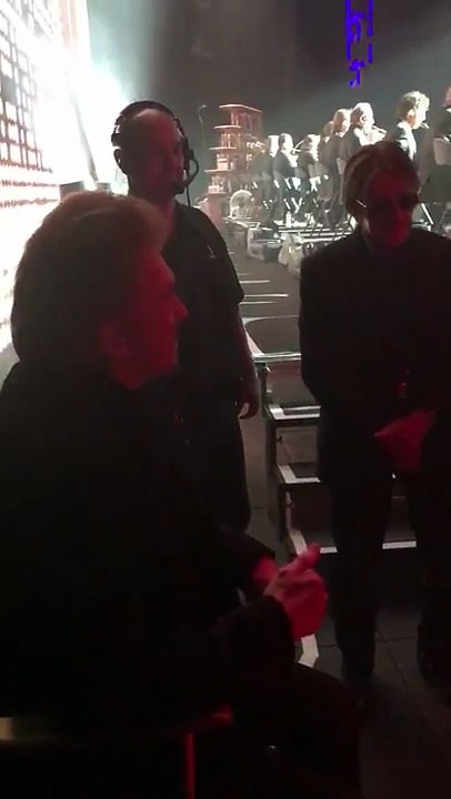 2017 – Johnny Hallyday – Backstage avant-scène avec Les Vieilles Canailles à Rouen (26 juin)