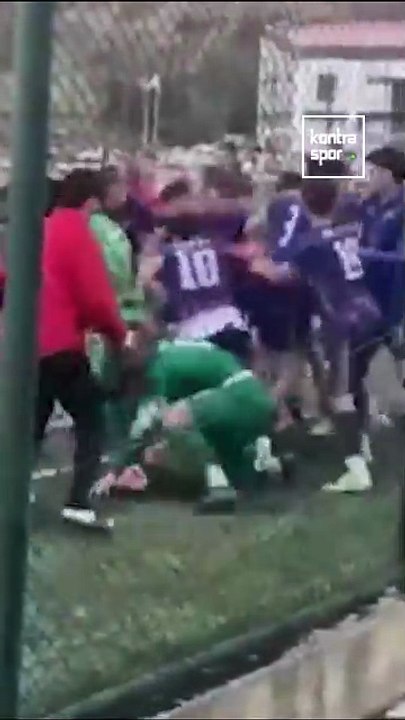 Tokat'ta amatör maçta saha karıştı