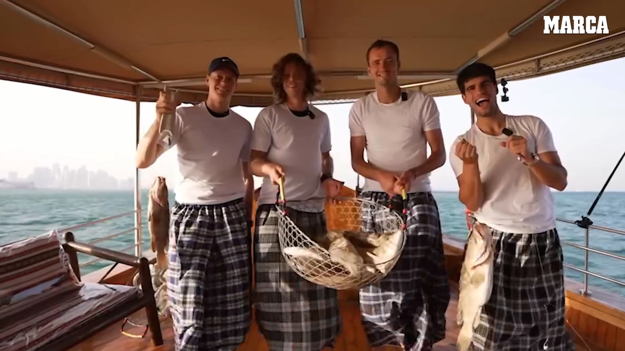 Alcaraz se va de pesca con Sinner, Rublev y Medvedev en Doha
