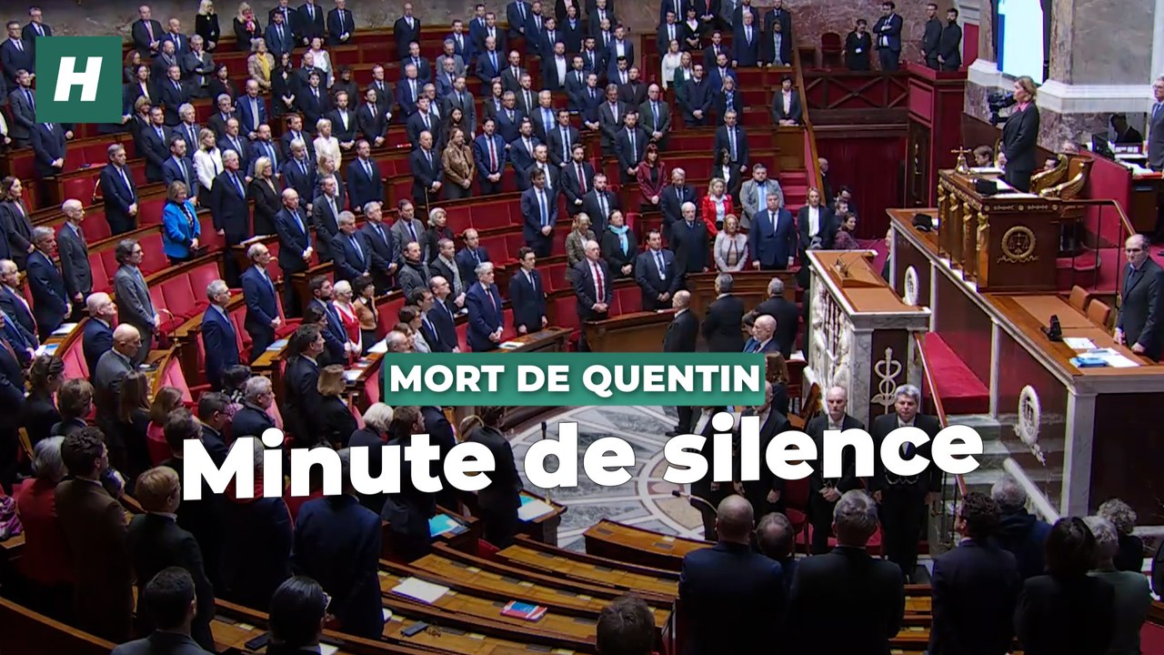 L'assemblée nationale observe une minute de silence pour rendre hommage à Quentin Deranque