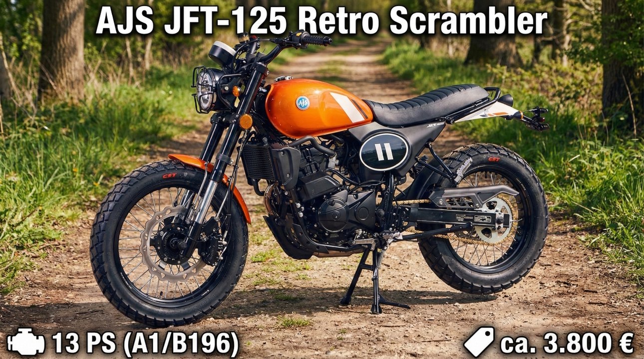 AJS JFT-125 vorgestellt – Leichter Scrambler mit Stil