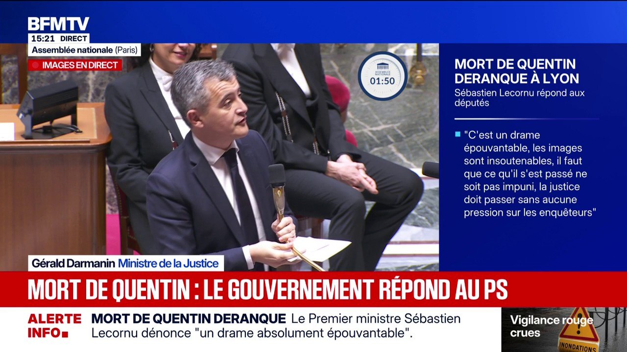 Mort de Quentin: “La “Jeune Garde” tue et la France insoumise devrait le condamner”, dit Gérald Darmanin