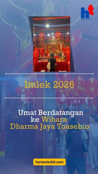 Imlek 2026, Umat Berdatangan ke Wihara Dharma Jaya Toasebio