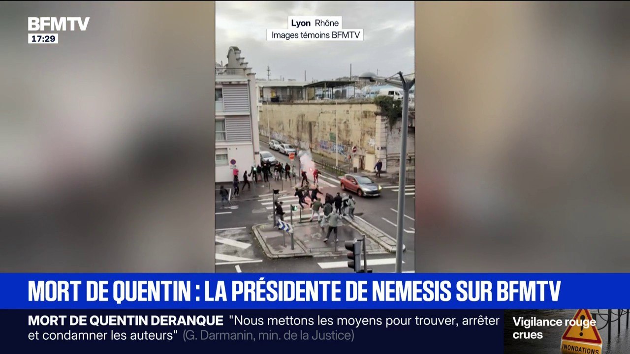 Mort de Quentin à Lyon: les images d'une rixe précédant le lynchage du jeune militant
