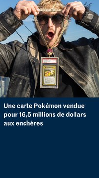 Une carte Pokémon vendue pour 16,5 millions de dollars aux enchères